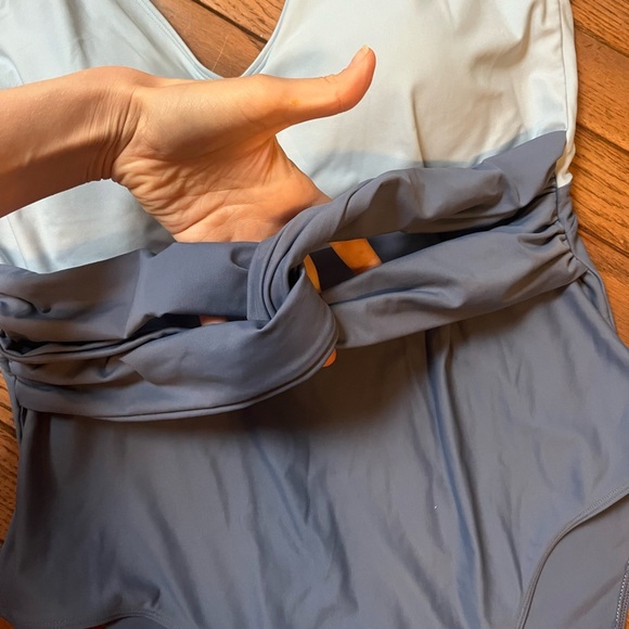 Summersalt Light Blue and Gray One Piece Swimsuit - Picture 9 of 12